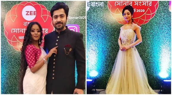 Bengali TV Actors Actresses in Zee Bangla Sonar Sansar Award 2020