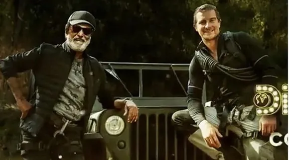 Thalaiva Rajinikanth in Discovery channel show Into The Wild With Bear Grylls