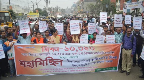 tripura teachers stir