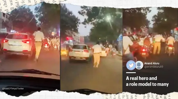 Hyderabad police constable runs 2km ambulance viral video