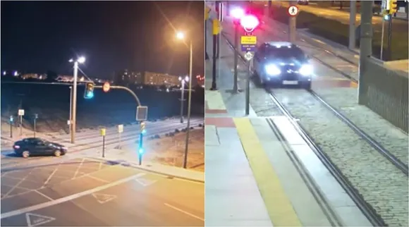 drunk driver drives on train tracks, স্পেন