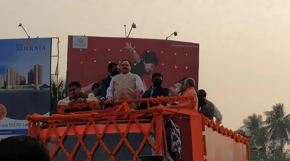 নাড্ডার রোড-শো মনে করাল ১০ বছর আগের মমতার র‍্যালিকে