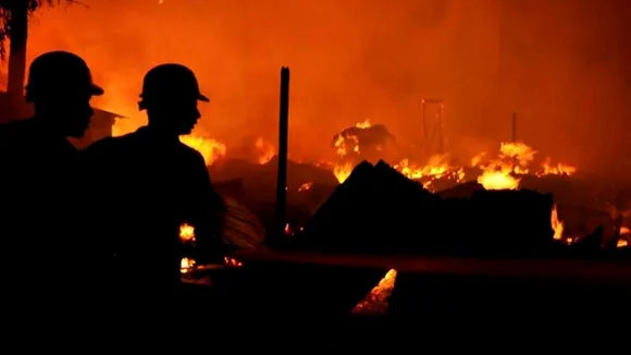 Fire occured in a home at nimtala ghat street
