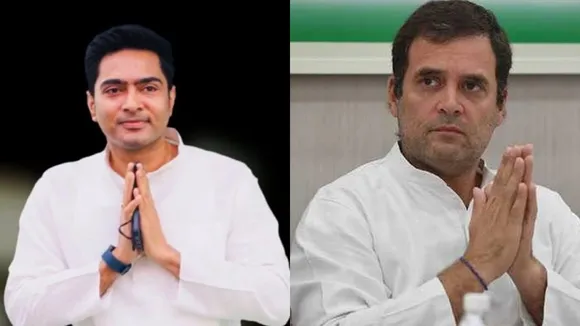Congress tweet with picture of abhishek banerjee for attack Modi congress tmc alliance speculation