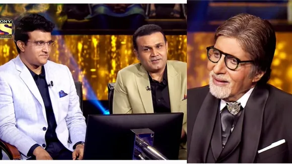 Virender Sehwag, Amitabh Bachchan, Sourav Ganguly, KBC13, কৌন বনেগা ক্রোড়পতি, অমিতাভ বচ্চন, বীরেন্দ্র শেওয়াগ, সৌরভ গঙ্গোপাধ্যায়