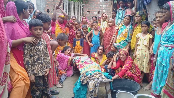 girl child died at harishchandrapur due to wasps bite
