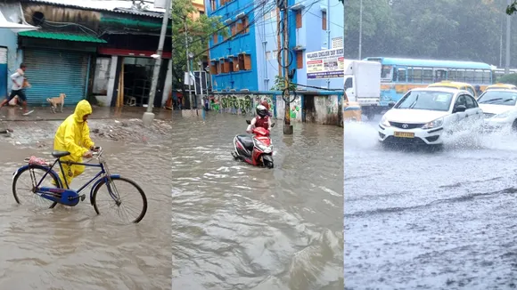 kolkata waterlogged after 4 hours of rainfall 4 august 2021