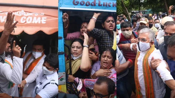 kolkata police arrest suvendu adhikari dilip ghosh