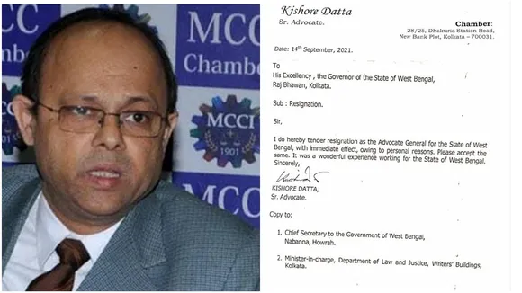West Bengals advocate generel resign, resignation accepetd by governor dhankhar