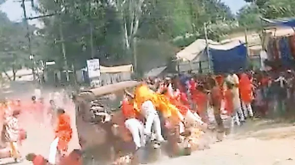 in Chhattisgarh Car ploughs through Durga Puja procession One killed 16 critical