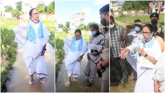 Mamata Banerjee visits Flood affected area