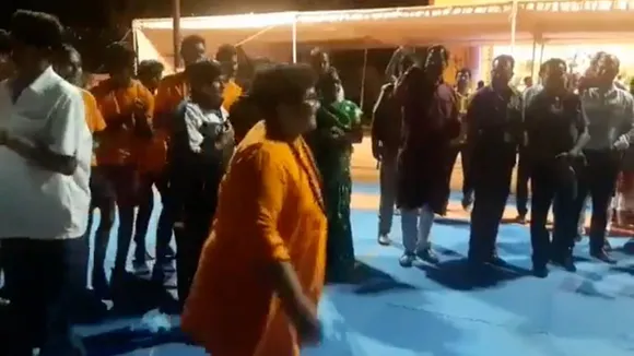 BJP’s Pragya Thakur plays kabaddi