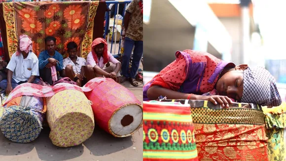 many dhakis are going back to their homes in durga sashti due to lack of work