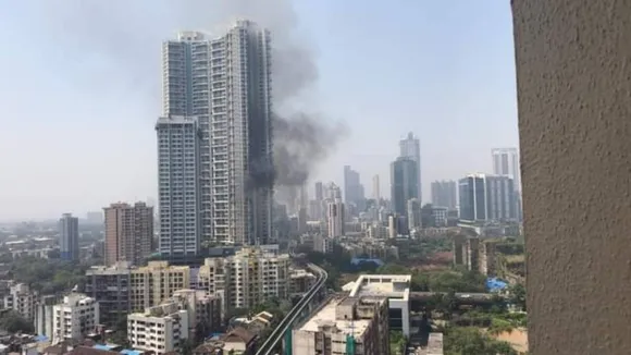 Mumbai Fire on 19th floor residential building in Lower Parel updates