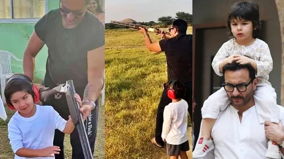 Saif Ali Khan, Taimur Ali Khan, Kareena Kapoor Khan, Saif-Kareena's holiday, Taimur holding gun, ছুটি কাটাচ্ছেন সইফ-করিনা, সইফ আলি খান, তৈমুর, তৈমুরের হাতে বন্দুক, করিনা, জয়সালমীরে সইফ-করিনা, bengali news today