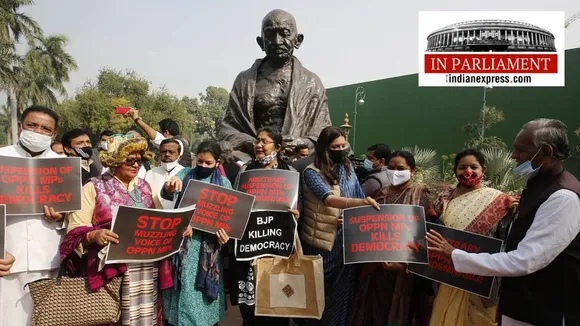 Opposition MPs protest against suspension