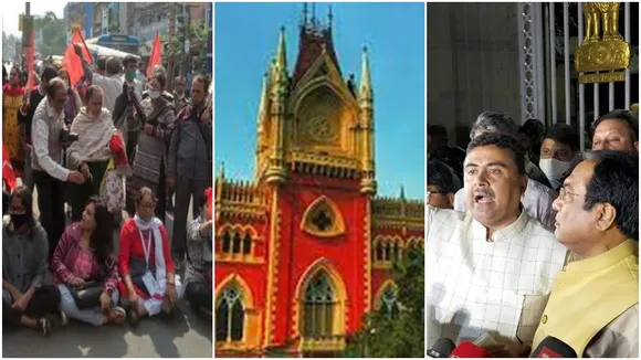 Left-BJP at the doorstep of the High Court alleging unrest in the Kolkata Munipl Election2021