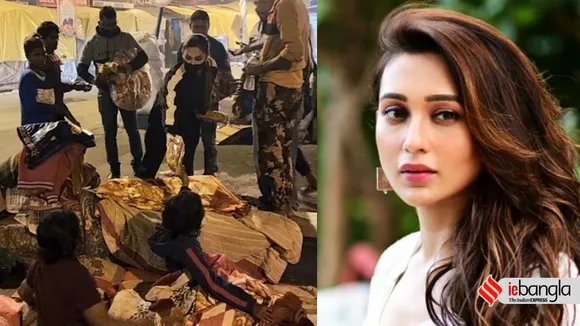 Mimi Chakraborty, TMC MP Mimi Chakraborty, Mimi Chakraborty Christmas 2021, TMC, Tollywood, Bengali news today, মিমি চক্রবর্তী, বড়দিনে মিমি কম্বল বিতরণ করলেন