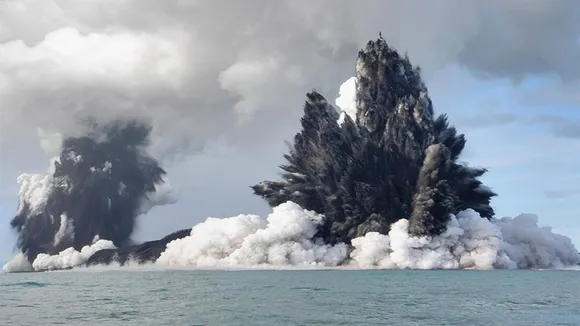 Tonga Volcano Erupts