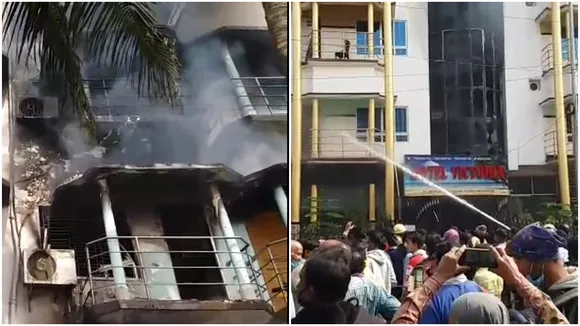 fire at new digha hotel