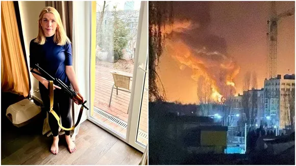Ukrainian MP bears arms in face of Russian invasion