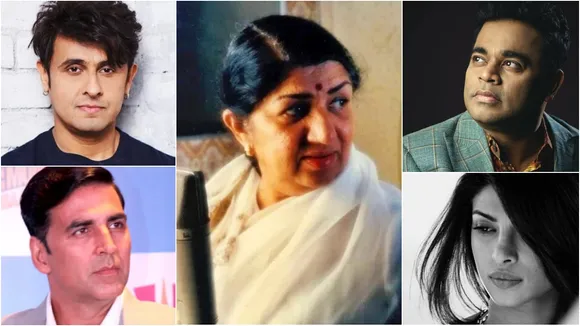 Lata Mangeshkar passes away, Lata Mangeshkar, Bollywood mourns for Lata Mangeshkar death, লতা মঙ্গেশকর, লতার প্রয়াণে শোকপ্রকাশ বলিউড তারকাদের, bengali news today