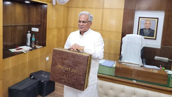Chhattisgarh CM Bhupesh Baghel carries briefcase made of cow dung