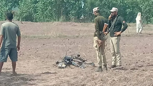 Jammu Kashmir Police have shoot down drone carrying explosives from ‘across border’ in Kathua