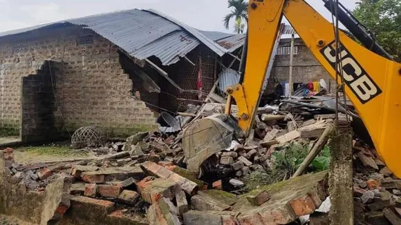 Day after mob torches police station in Nagaon, homes of ‘culprits’ demolished