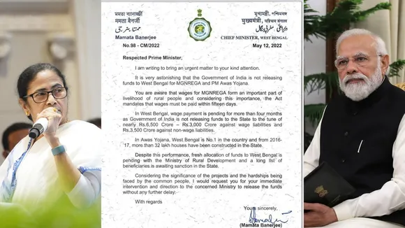 mamata banerjees letter to modi regarding pending funds of mgnrega