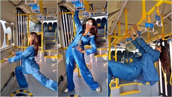 Shilpa Shetty, Shilpa Shetty works out in bus, বাসেই শরীরচর্চা শিল্পার, শিল্পা শেট্টি, bengali news today