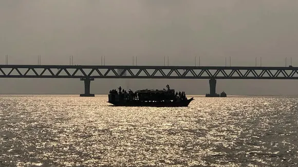 Bangladesh river Padma bridge, River Padma, Bangladesh bridge project, six-lane expressway, Bangladesh news, Dhaka, Mawa, Munshiganj district, Bangladesh PM, Sheikh Hasina, The Indian Express