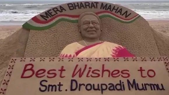 Droupadi Murmu,draupadi murmu,Droupadi Murmu sand sculpture,Droupadi Murmu files nomination,Droupadi Murmu presidential election,president Droupadi Murmu,president Draupadi Murmu