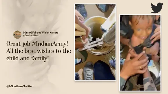 Indian Army rescues boy from borewell, Indian Army rescued 18 month old baby from borewell, Baby rescued by army from borewell in Gujarat, Indian Express