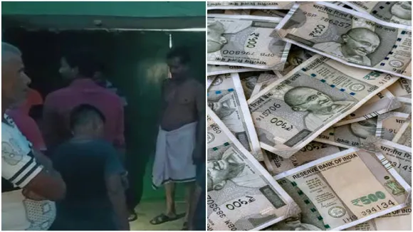 Bundles of rs 500 note found in drain, people rush to pick