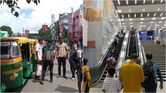 bidhannagar station auto, sealdah metro