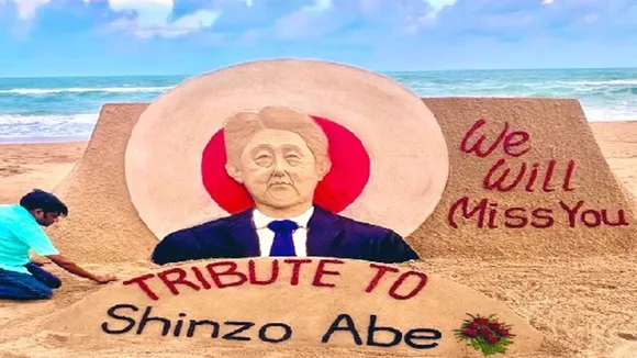 Former Japanese PM,India,Japan,National News,Odisha,Puri beach,Sand Artist Sudarsan Pattnaik,Shinzo Abe,Shinzo Abe Assassination,Shinzo Abe Death,Sudarsan Pattnaik,Sudarsan Pattnaik Artwork,viral news"