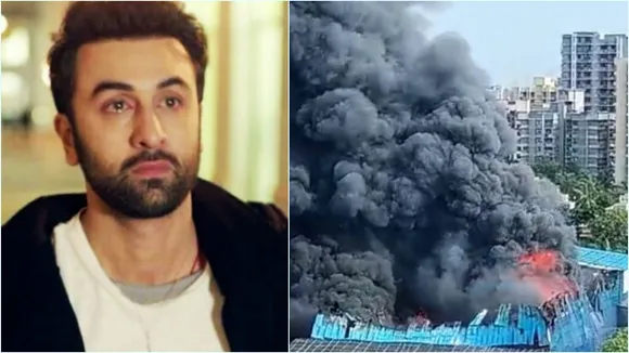 Ranbir Kapoor, Ranbir Kapoor film set, Fire at Ranbir Kapoor set, Luv Ranjan, Luv Ranjan set, one dead Ranbir Kapoor, Alia-Ranbir, রণবীর কাপুর, আগুন রণবীর কাপুরের সিনেমার সেটে, লাভ রঞ্জন, রণবীর-আলিয়া, Indian Express Entertainment News, Bengali News today