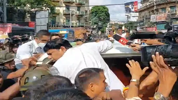 bengal bjp president ssukanta majumder detained in hazra updates, হাজরায় আটক সুকান্ত মজুমদার