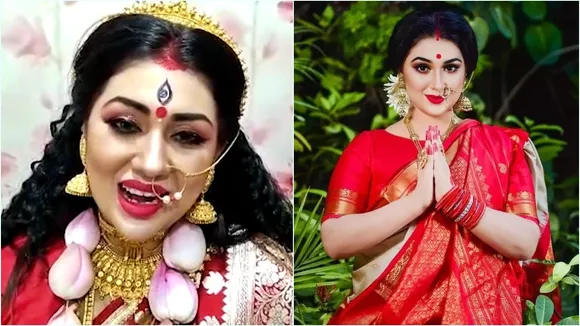 Apu Biswas, Bangladesh actress Apu Biswas, Kolkata Durga Puja, Durga Puja 2022, Apu Biswas Durga, Kolkata Durga Puja commmittee, অপু বিশ্বাস, বাংলাদেশী অভিনেত্রী অপু বিশ্বাস, দুর্গাবেশে অপু বিশ্বাস, কলকাতা দুর্গাপুজো কমিটি, দুর্গাপুজো ২০২২, Indian Express Entertainment News, Bengali News today