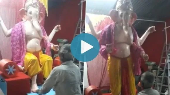 Ganesh Chaturthi 2022,Ganesha Idol,Lord Ganesha,Satara,viral video