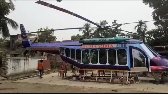 east burdwan's nadanghat's rejaoul seikh is making a helicopter