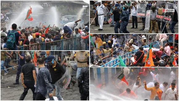 Nabanna Abhijan, BJP,BJP,Police,Nabanna Abhijan,Second Hooghly Bridge,Howrah, বিজেপি, নবান্ন অভিযান, বিজেপির নবান্ন অভিযান, হাওড়া ব্রিজ, দ্বিতীয় হুগলি সেতু, দিলীপ ঘোষ, সুকান্ত মজুমদার, শুভেন্দু অধিকারী, বিজেপি