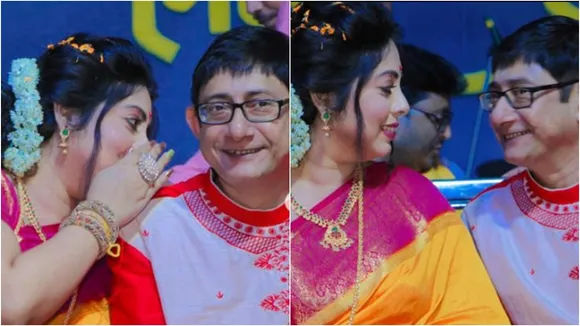 kanchan shreemoyee in puja inaugaration reaction fans