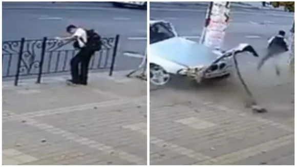 accident,car,trending Video,viral video