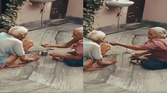 old couple, love, care, viral