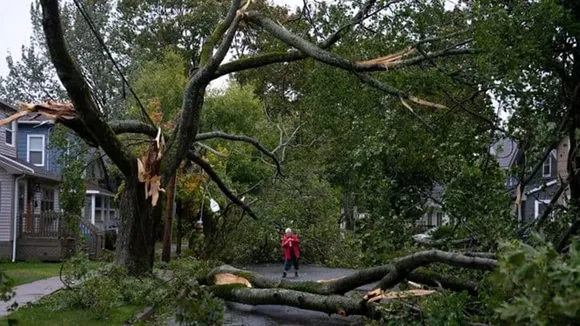 Fiona cyclone, Canada, hurricane, strong winds, IE photo gallery, World news, Royal Canadian Mounted Police, florida, indian express news toda