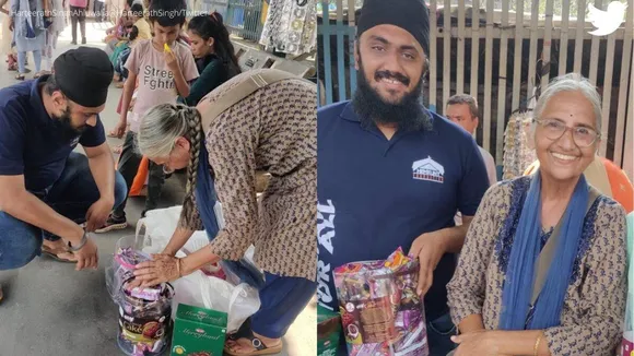 elderly woman selling chocolate in Mumbai local, Mumbai local, NGO finds viral elderly woman, indian express