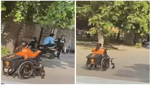Food Delivery App,scooty,Wheelchair,Handicapped woman,Inspiring Video,