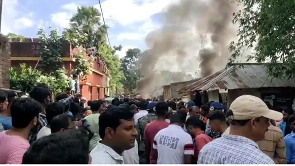 5 years child body recovered from roof of neighbor in shantiniketan